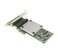 Carte WiFi PCIEx4 4 Ports Gigabit pour PuceI350, Grand Dissipateur Thermique, Broches Dorées, Interface RJ45 pour Ordinateurs de Bureau avec Performances Stables