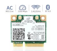 Carte Wifi pour touristes AC7260 7260HMW Mini PCI-E 2.4G/5 mesurz Wlan Sans Fil Bluetooth 4.0 802.11ac/a/b/g/n - Type Intel 7260