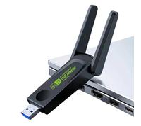 Carte WiFi sans fil portable, carte WiFi pour ordinateur de bureau - Adaptateur sans fil pour PC, adaptateur sans fil, adaptateur WiFi pour PC haut débit, connectivité double bande, streaming sans