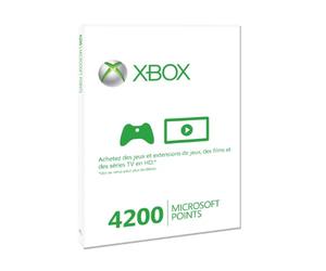 Carte Xbox Live 4200 Microsoft points