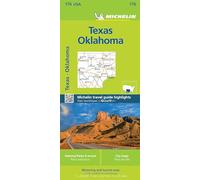 Carte Zoom Texas - Oklahoma