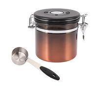 Carteau de café hermétique 304 Conteneur de rangement alimentaire de cuisine en acier inoxydable avec cuillère pour les grains de café céréales à thé (1,2 L)