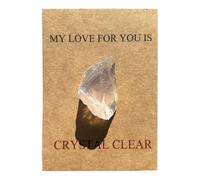 cartedevœux d’amour - cartedecristaux de Saint-Valentin, cristalblanc avec carte, cartedevœux en cristalblanc naturel, minéraux de roches | Cartes de Saint-Valentin romantiques en cristalblan