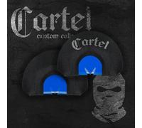 Cartel Custom Calls Appel à bouche de dinde - Membrane étirée à la main, coupe individuelle, durabilité tout au long de la saison, fabriqué aux États-Unis, étui d'appel en métal inclus (glace noire)