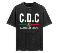 Cartel Del Chapo EL Guzman Mens T-Shirt Casual Cotton Unisex Black Tees Tops M