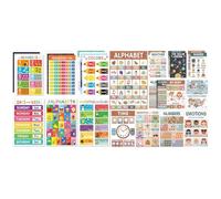 Carteles Educativos Para Niños Pequeños, Tableau Alphabet | Póster Para Aprendizaje Y Decoración En Aulas Y Hogar 28x43 Cm Guardería Preescolar Y Kindergarten | Graphique éducatif Herramienta