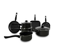 Carter & Clay Ensemble de 10 casseroles et poêles en marbre gris