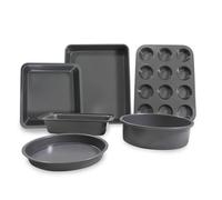 Carter & Clay Lot de 6 moules à pâtisserie antiadhésifs argentés