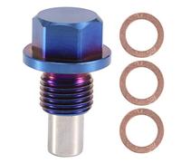 CARTER D' MAGNÉTIQUE EN ALLIAGE D'ALUMINIUM CARTER DE RETOUR BOUCHON DE VIDANGE ADAPTATEUR DE RACCORD DURABLE BLEU BLANC M12X1.25 M12X1.5 M12X1.75 M14X1.5 UNIVERSEL (M12*1.25)