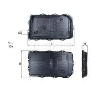 Carter de boîte de vitesses Matière plastique HX 184KIT KNECHT pour ALPINA BMW