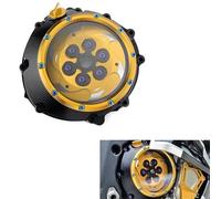Carter de Protection Moteur Ressort De Retenue De Carter d'embrayage Transparent pour Moto pour BMW S1000RR S 1000RR S1000 RR 2009 2010 2011 2012 2013 2014 2015 2016 2017(Yellow)