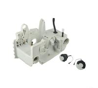 Carter de rechange et boîtier de réservoir de gaz pour tronçonneuse modèles 021, 023, 025, MS210, MS230, MS250 - Couvercle de réservoir de carburant en plastique blanc avec bouchon inclus