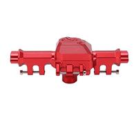 Carter d'essieu arrière en alliage d'aluminium, coque de pont arrière de remplacement pour voiture télécommandée Traxxas 1:10, accessoires de mise à niveau sympas, boîtier (Rouge)