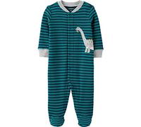 CARTER´S Dors-bien rayé à pieds dino bébé grenouillère, turquoise