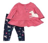 CARTER´S Ensemble 2 pces T-shirt à manches longues et legging licorne ensemble bébé, rose vif/marine