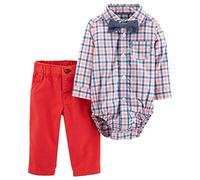 CARTER´S Ensemble 2 pièces Body-chemise à manches longues et chino ensemble bébé, rouge/bleu
