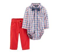 CARTER´S Ensemble 2 pièces Body-chemise à manches longues et chino ensemble bébé, rouge/bleu