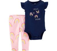 CARTER´S Ensemble 2 pièces body manches à ailettes et legging arcs-en-ciel ensemble bébé, marine/rose
