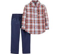 CARTER´S Ensemble 2 pièces chemise à carreaux et jean ensemble bébé, bleu/orange