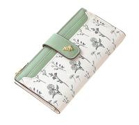 Cartera Para Mujer - Diseño Y Espacioso Organizador De Monedas | Monedero Con Cremallera Para Monedas | Para Trabajo, Compras, Citas, Gimnasio, Playa Y Viajes, Vert, riferimento Alla