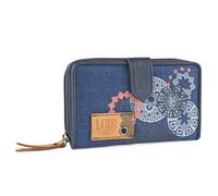 Carteras De Mujer - Monedero Mujer Grande. Cartera Mujer Con Cierre Central De Cremallera - Cartera Mujer Piel Sintetica - Monedero Mujer Grande 310516 Bleu