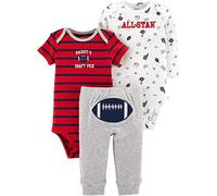 Carters Baby Boys 3-pc. Bodysuit and Pant Set Newborn (Newborn, Bulldog)