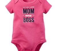 Carters Baby Clothing Outfit Girls Mom's The Boss Bodysuit Pink 12M