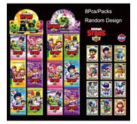 Cartes à collectionner aléatoires Anime Brawl Stars Collection Jeu de cartes de combat Dessin animé Carte de combat Leon Crow Cartes à échanger rares Jouet pour enfant Cadeau HYYSK014