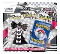 Pokémon JCC : Collection Autocollant réajustable Écarlate et Violet - Flamme Blanche - Sidérella (1 Carte Promo Brillante et 3 boosters)
