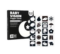 Cartes À Contraste Élevé - Jouet Sensoriel Noir Et Blanc | Cartes Flash pour Bébé À Contraste Élevé, Stimulation Visuelle, pour Stimuler Le Développement Précoce du Cerveau Et De La Vision