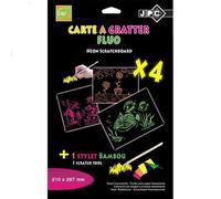 Cartes à gratter A4 JPC fluo avec stylet