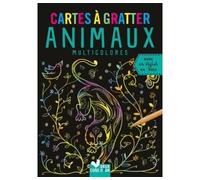 Collectif – Cartes à gratter : Animaux multicolores – Avec un stylet en bois – Broché