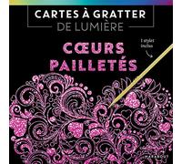 Cartes à gratter de lumière - Coeurs pailletés