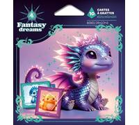 Fleurus – Cartes à gratter – Bébés dragons étincelantes – 10 cartes