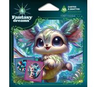 Fleurus Cartes à gratter étincelantes Forêt magique – 10 cartes et 1 stylet en bois