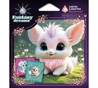 Fleurus – Cartes à gratter Fantasy Dreams – Animaux câlins – 10 cartes étincelantes