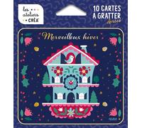 Cartes à gratter Merveilleux hiver - 10 images a reveler - Solenne et Thomas - Fleurus - Jeux livres objets