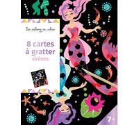 Cartes à gratter - sirènes - pochette avec accessoires