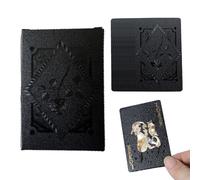 Cartes À Jouer | Deck De Poker En Plastique Avec Ensemble À Imprimé Transparent De 54 Conceptions Créatives D'or Noir Créatifs Imperméables | Jeu De Carte Durable Pour La Fête De Groupe De Groupes Act