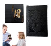 Cartes à Jouer en Or Noir - Deck Professionnel de Feuille Durable | Carte de Poker résistant aux Rayures imperméable | Cartes à Jouer en Plastique Cool pour l'interaction familiale, Rassemblement