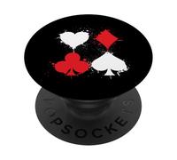 Cartes à Jouer Poker Cœur Bêche Diamant Club PopSockets PopGrip Adhésif