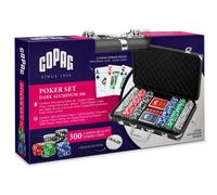 Cartes À Jouer Poker - Mallette Premium Copag, 300 Jetons 11,5g Marqués, 2 Jeux Copag 100% Plastique