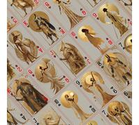 Cartes à jouer rétro de l'Ancienne Égypte - Ton mystérieux + Éléments de la civilisation égyptienne ancienne, comprenant des hiéroglyphes, des temples, des momies, des designs non répétés, pour jeux d