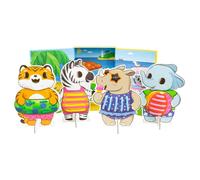 Cartes a lacer - fete sur la plage