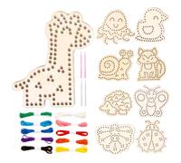 Cartes à lacer pour enf-ants, cartes à coudre pour enf-ants, apprendre à coudre, jeu de corde pour animaux, kit de co-uture pour enf-ants, décorations de bricolage amusantes, jouets de co-uture