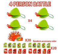 Cartes À Lécher Et Masque De Grenouille Et Lézard Pour Enfants,Jeux De Société,Jouets De Fête De Famille,Anti-Stress,Drôle,Jeu De Puzzle De Bureau - Type 4 Person Battle #B