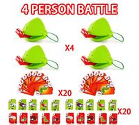 Cartes À Lécher Et Masque De Grenouille Et Lézard Pour Enfants,Jeux De Société,Jouets De Fête De Famille,Anti-Stress,Drôle,Jeu De Puzzle De Bureau - Type 4 Person Battle #C
