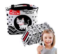 Cartes alphabet en tissu - Livre de tuiles doux de 15 cm en tissu lavable | Outil de détection sensorielle précoce durable pour le développement cognitif des bébés, des tout-petits et