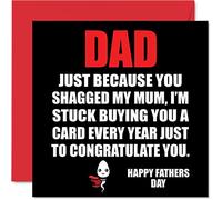 Cartes amusantes pour la fête des pères pour papa - Sh*g Mum - Carte de fête des pères grossière de la part de son fils fille cadeaux de plaisanterie