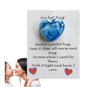 Cartes avec étreinte de poche en forme de coeur et pierre de coeur | Carte de saint carte de pierre de coeur,Souvenirs de pierre d'amour de Saint pour l'anniversaire d'inspiration des adultes